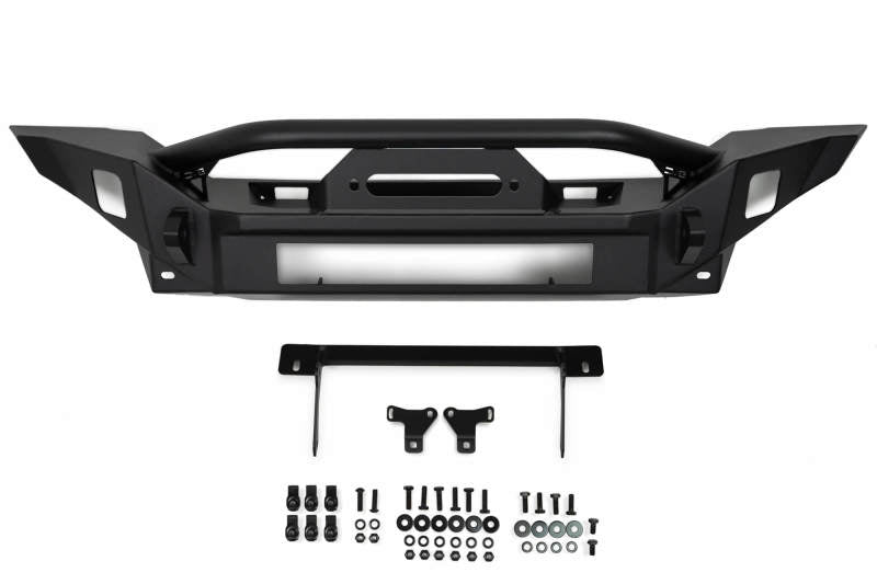 DV8 Offroad 18-23 Jeep Wrangler JL / 20-23 Jeep Gladiator JT FS-7 Mid-Width Winch Front Bumper FBJL-07
