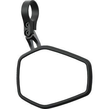 HIGHSIDER Mirror - Esagano-RS - Side View - Hexagon - Black 301-364