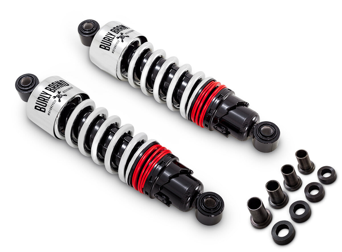 BURLY BRAND Slammer Plus Shocks 11.5" Chrome Fxd 91-17 B28-1207
