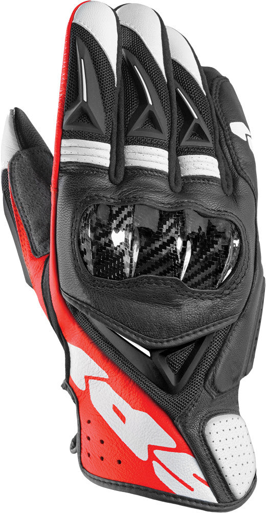 SPIDI Str-3 Vent Coupe' Leather Gloves Black/Red 3x A145-021-3X