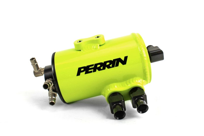 Perrin 02-07 Subaru WRX/STI Air Oil Separator - Neon Yellow PSP-ENG-605NY