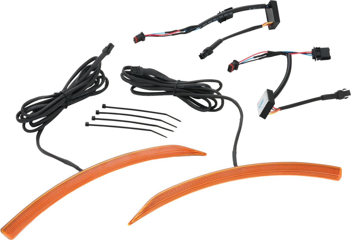 SHOW CHROME (new) Slayer Front Fender Led Light Amber Lens Can 41-187A