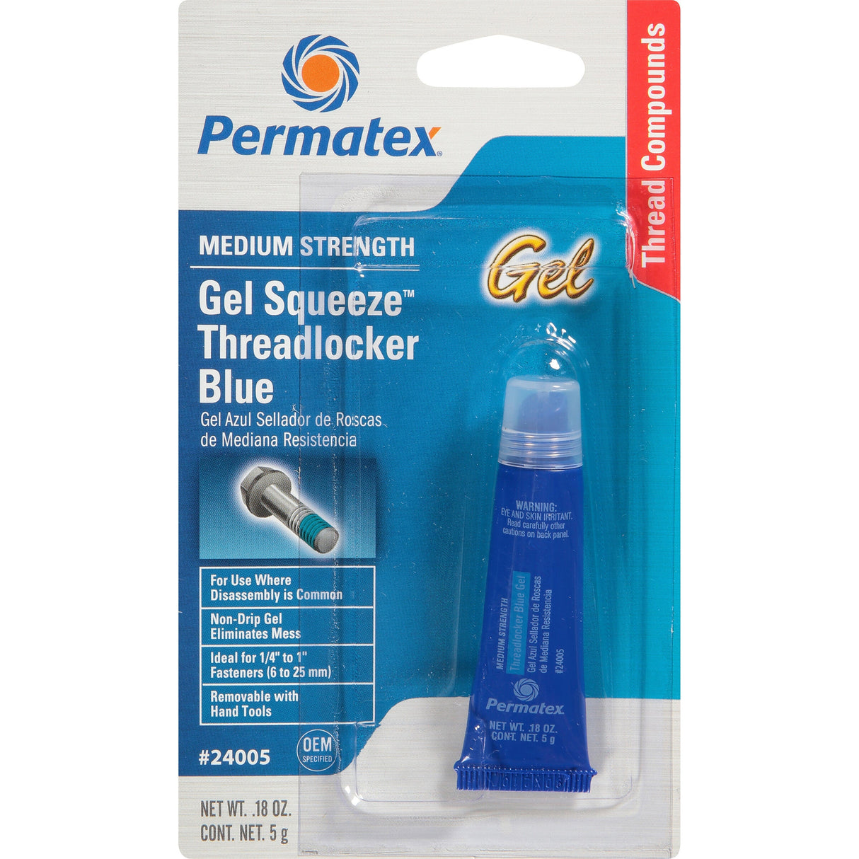 PERMATEXThreadlocker Blue Gel 5g24005