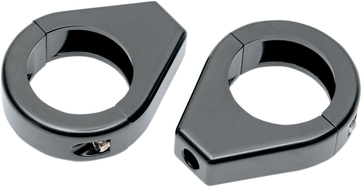 DRAG SPECIALTIES Señal de giro - Abrazadera - 39 mm - Negro 12-6049GB-39