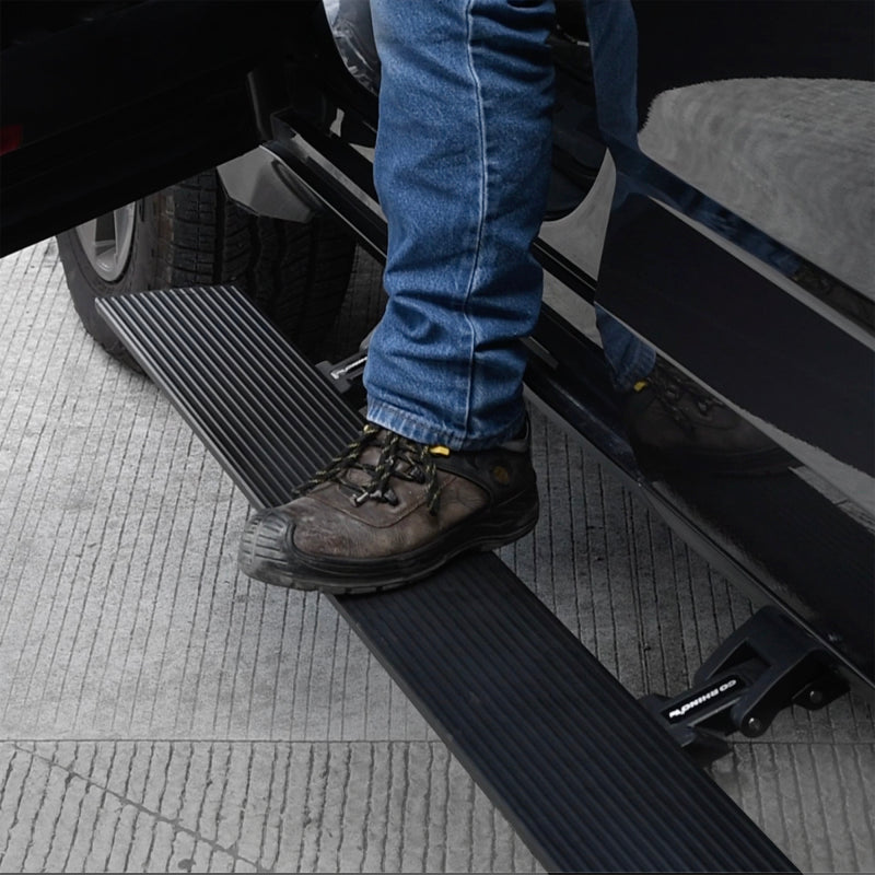 Go Rhino 22-23 Toyota Tundra CrewMax Cab 4dr E-BOARD E1 Electric Running Board Kit - Tex. Blk 20443587PC