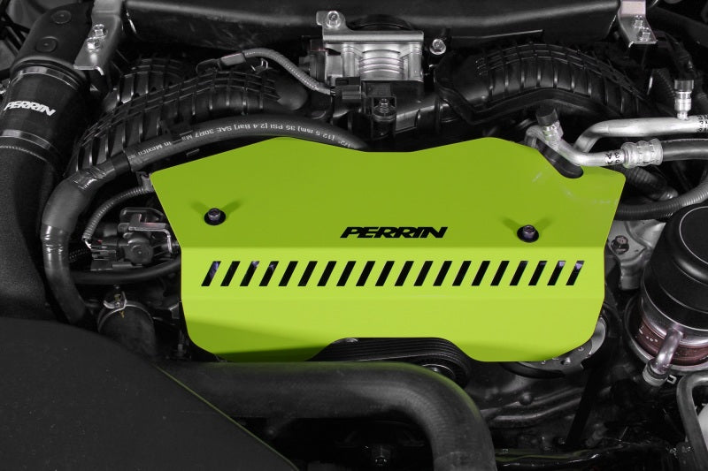 Perrin 2022+ Subaru WRX Pulley Cover - Neon Yellow PSP-ENG-153NY