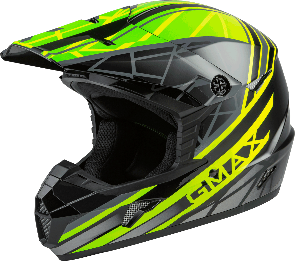 GMAX Mx-46 Off-Road Mega Helmet Black/Hi-Vis/Grey Md D3461775