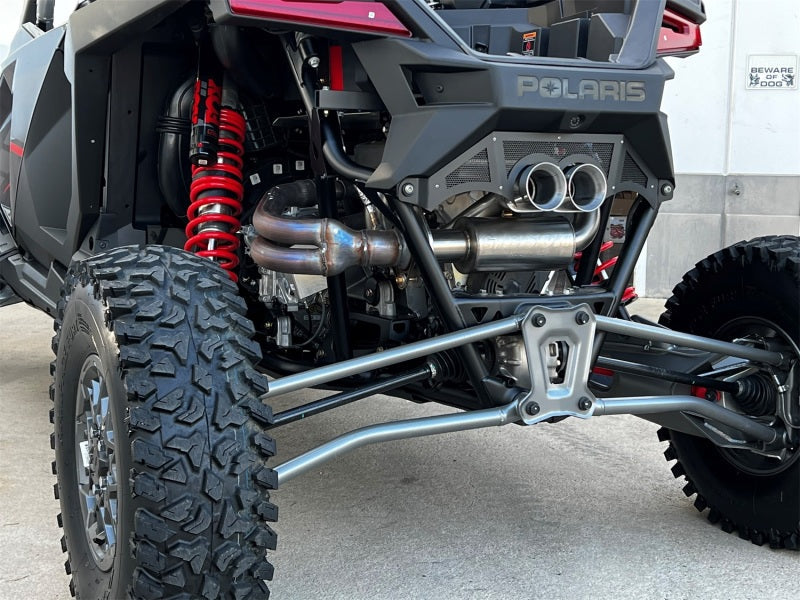 Gibson 2022 Polaris Pro R 2/4 Seat Dual Side Exhaust - Stainless 98054