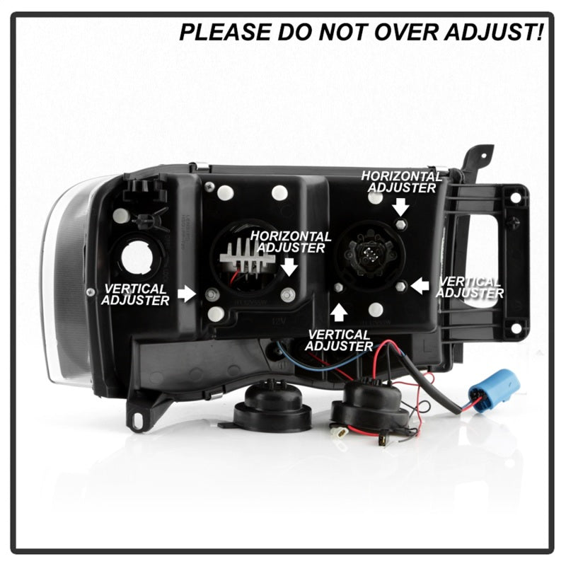 Spyder Dodge Ram 1500 02-05/Ram 2500/3500 03-05 High-Power LED Headlights - Black PRO-YD-DR02V2PL-BK 5088079