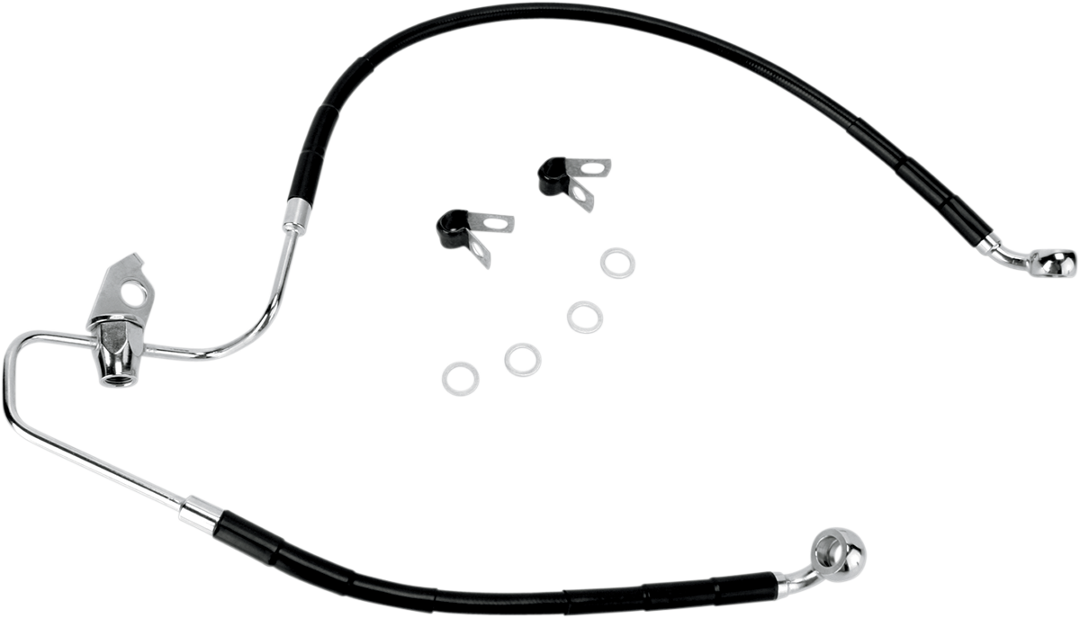 DRAG SPECIALTIES Línea de freno - Trasera - Negro 640229-BLK