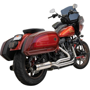 BASSANI XHAUST True Dual Performance Exhaust System with 4" Muffler - Stainless Steel Softail 2018-2023 1S97SS