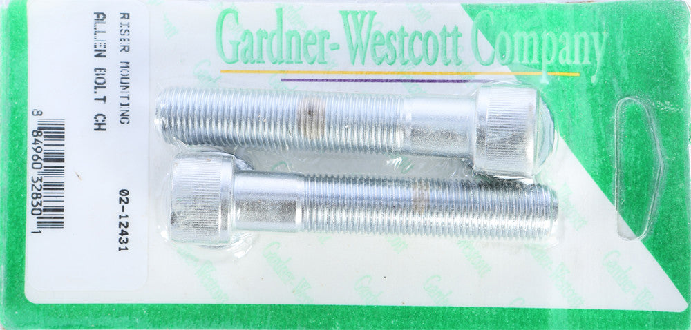 GARDNERWESTCOTT Riser Bolts Chrome Allen Head 1/2-20 X 2 3/4 Fine Thread 02-12431