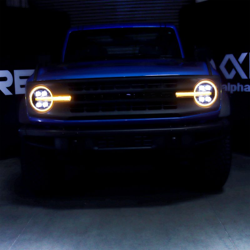 AlphaRex 21-23 Ford Bronco NOVA LED Projector Headlights Black 880260