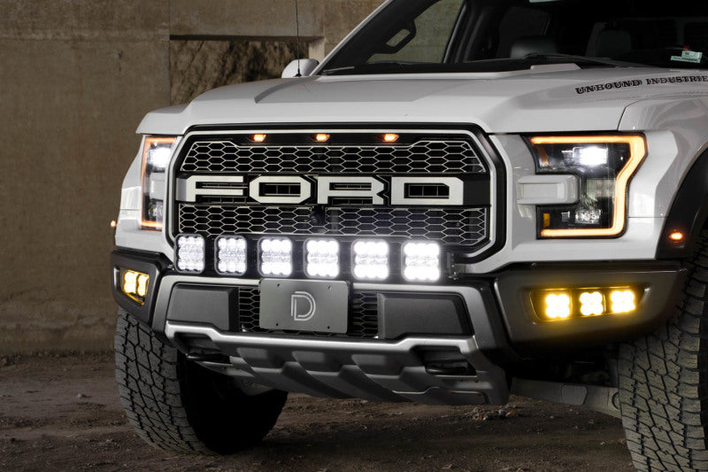 Diode Dynamics 17-20 Ford Raptor SS5 Grille CrossLink Lightbar Kit - Pro White Combo DD7337