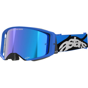 ALPINESTARS GOGGLES Supertech Goggle - Stream - Blue - Blue Mirror 5100625-7271