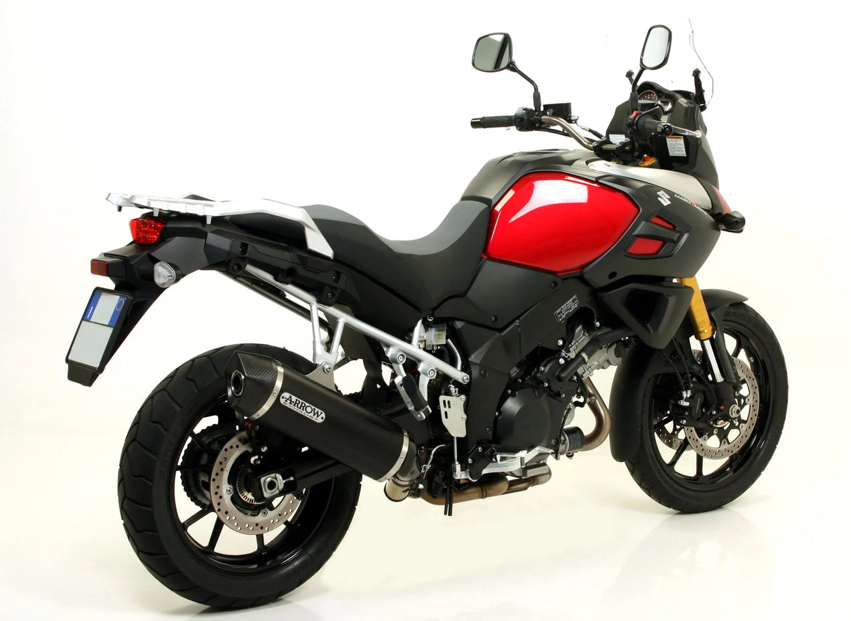 Arrow Suzuki Dl 1000 V-Strom '14 Homologated Aluminium Dark Maxi Race-Tech Silencer With Carbon End Cap For Original Collec. 71816akn