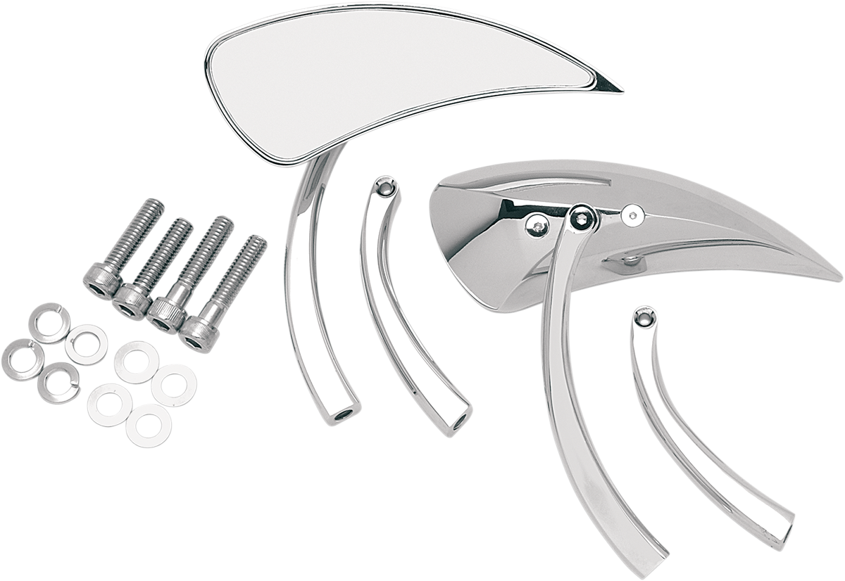 DRAG SPECIALTIES Espejo en forma de lágrima - 2 tallos 76301