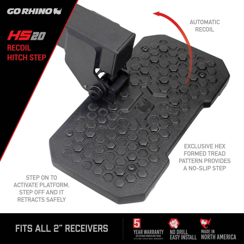 Go Rhino HS-20 Hitch Bumper Step HS2012T
