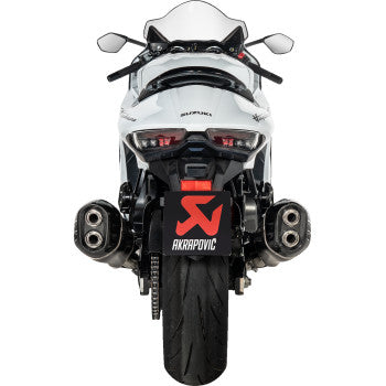 AKRAPOVIC Slip-On Line Mufflers - Titanium Black - Suzuki GSX-1300R Hayabusa S-S13SO4-HRAATBL/1 1811-4838