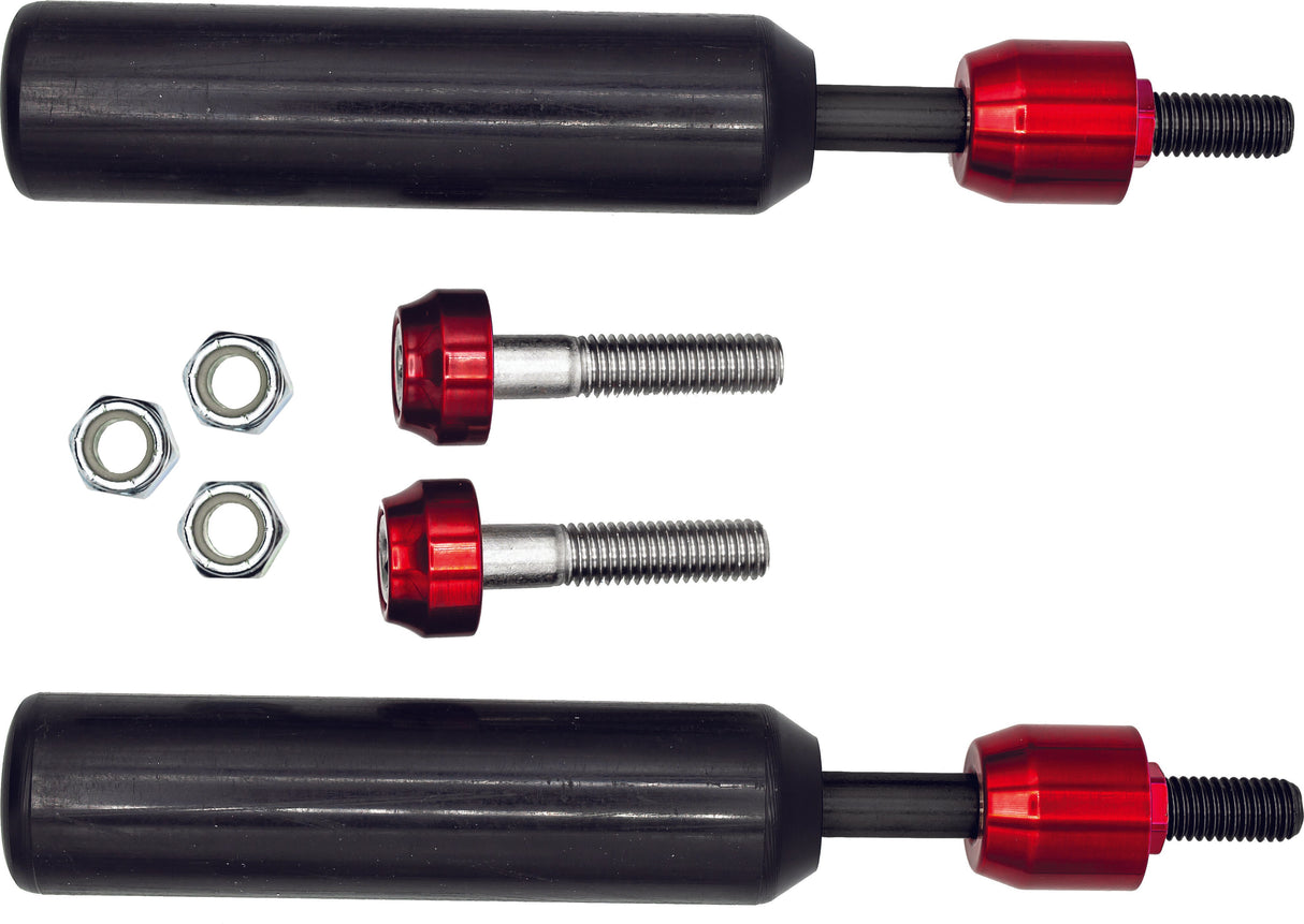 SANTORO FABWORX Shock Mount Sliders Red Dyna 09-17 SF50002