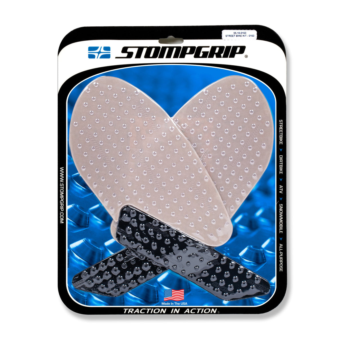 STOMPGRIP Tank Pad Kit Volcano Clear/Black 55-10-0163H