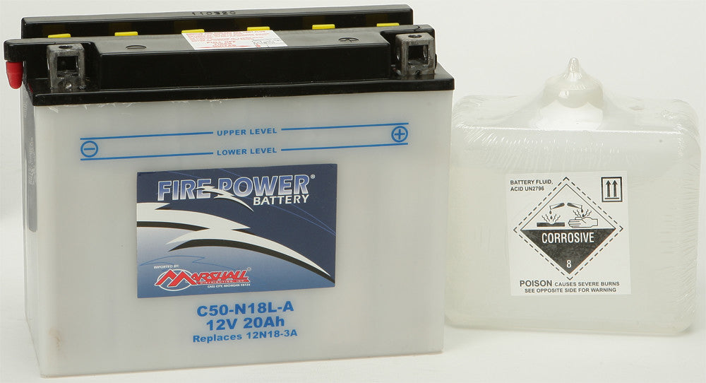 MARSHALLSBattery W/Acid C50-N18l- A Fire PowerC50-N18L-A~MAR