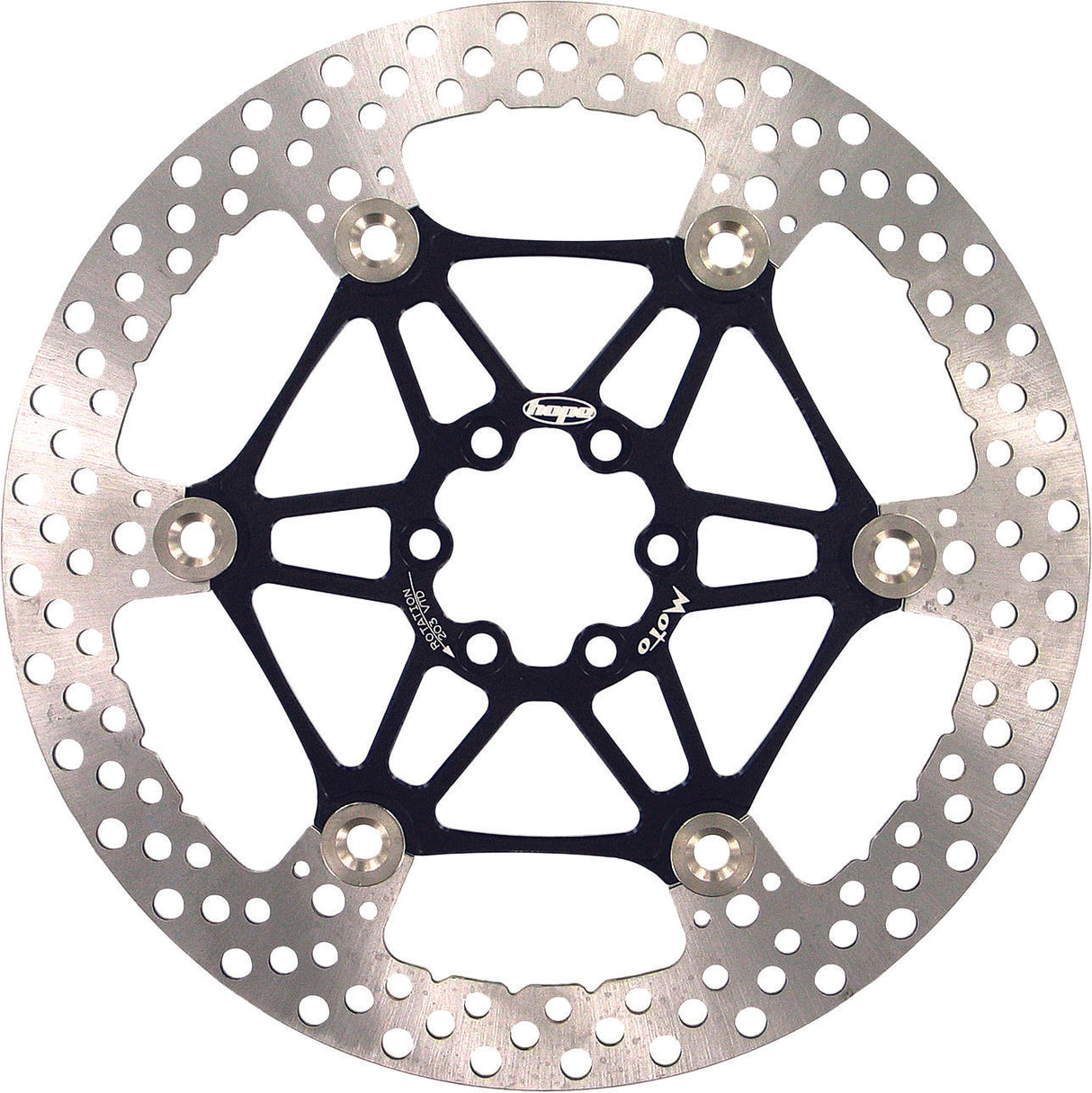 HOPE Vented Floating Rotor 203mm Black HBSP305:203:6N