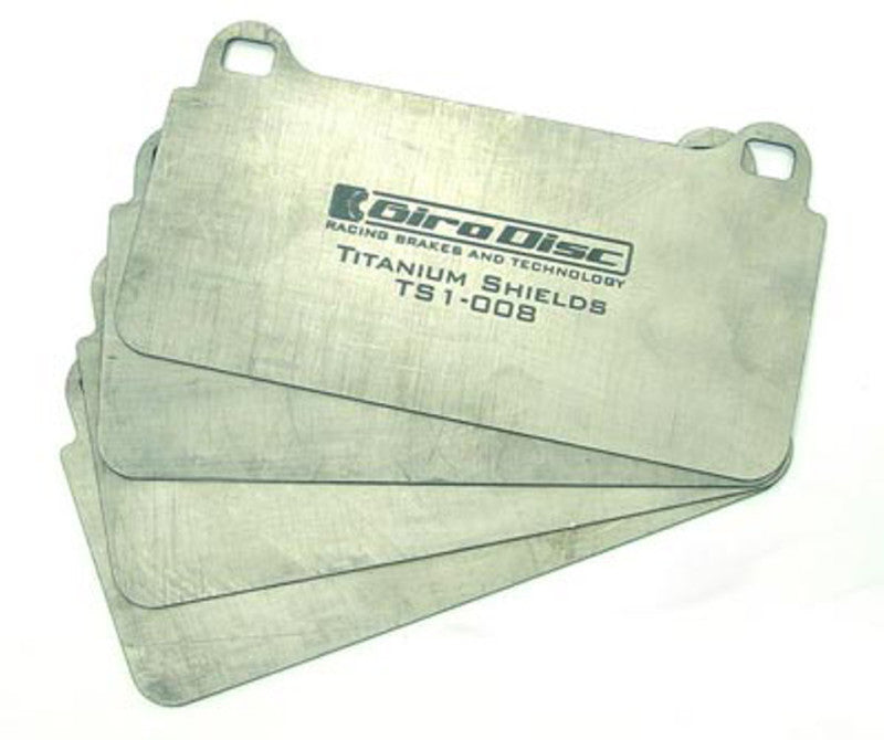GiroDisc 2008 Mercedes-Benz CLK63 Black Series (C209) Front Titanium Pad Shields TS-1382-4