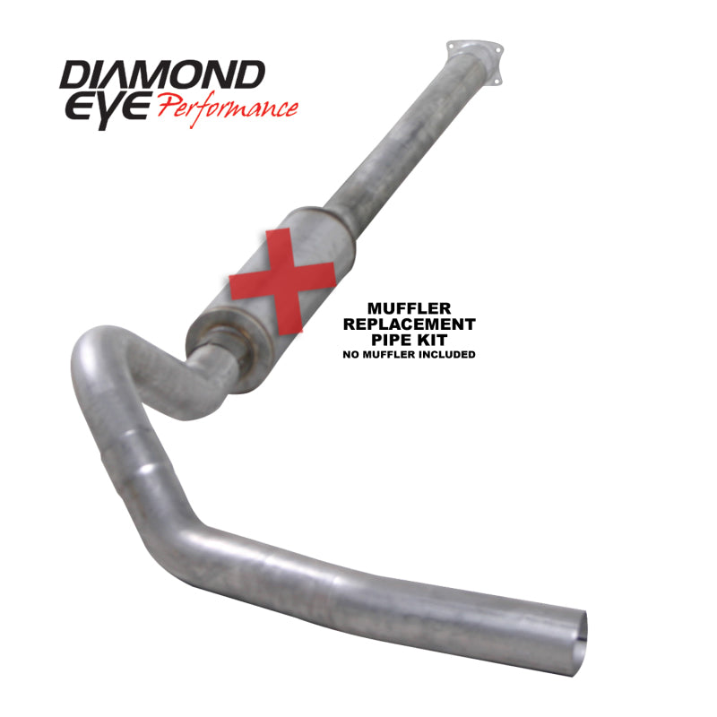 Diamond Eye KIT 4in CB MFLR RPLCMENT PIPE SGL AL: 01-05 CHEVY/GMC 6.6L 2500/3500 K4110A-RP