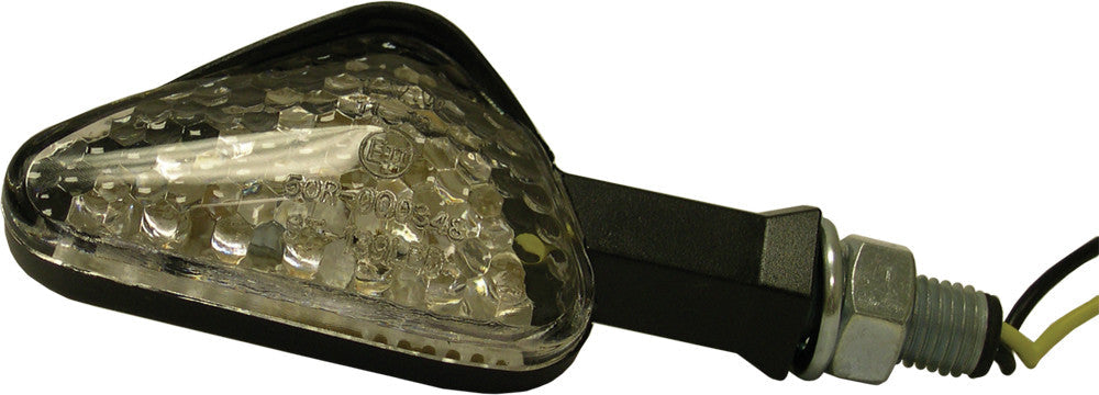 DMP Offset Arrow 8 Led Marker Lights Carbon W/Amber Lens 900-0064