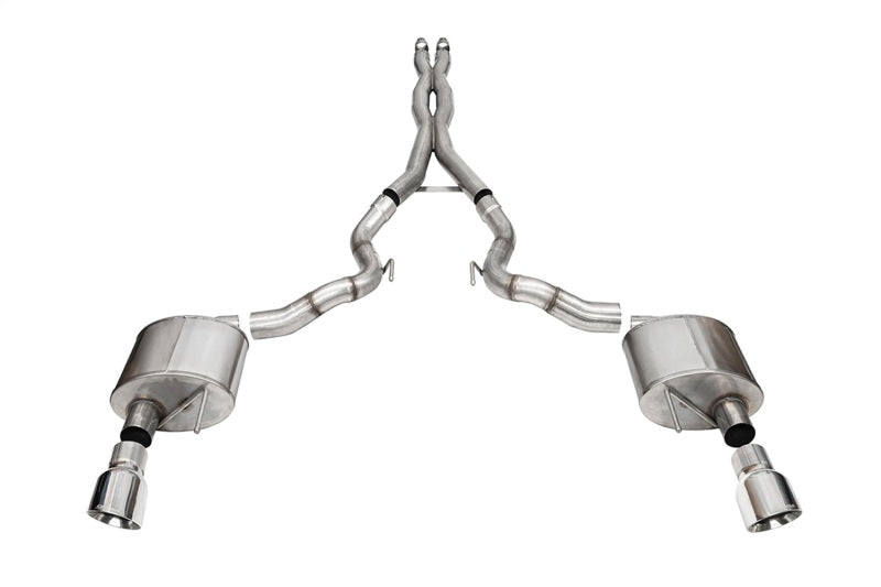 Corsa 2024 Ford Mustang GT Conv. Xtreme CatBack Ex. Sys. 3.0in Dual Rear Exit w/4.5in Pro Series Tip 21270