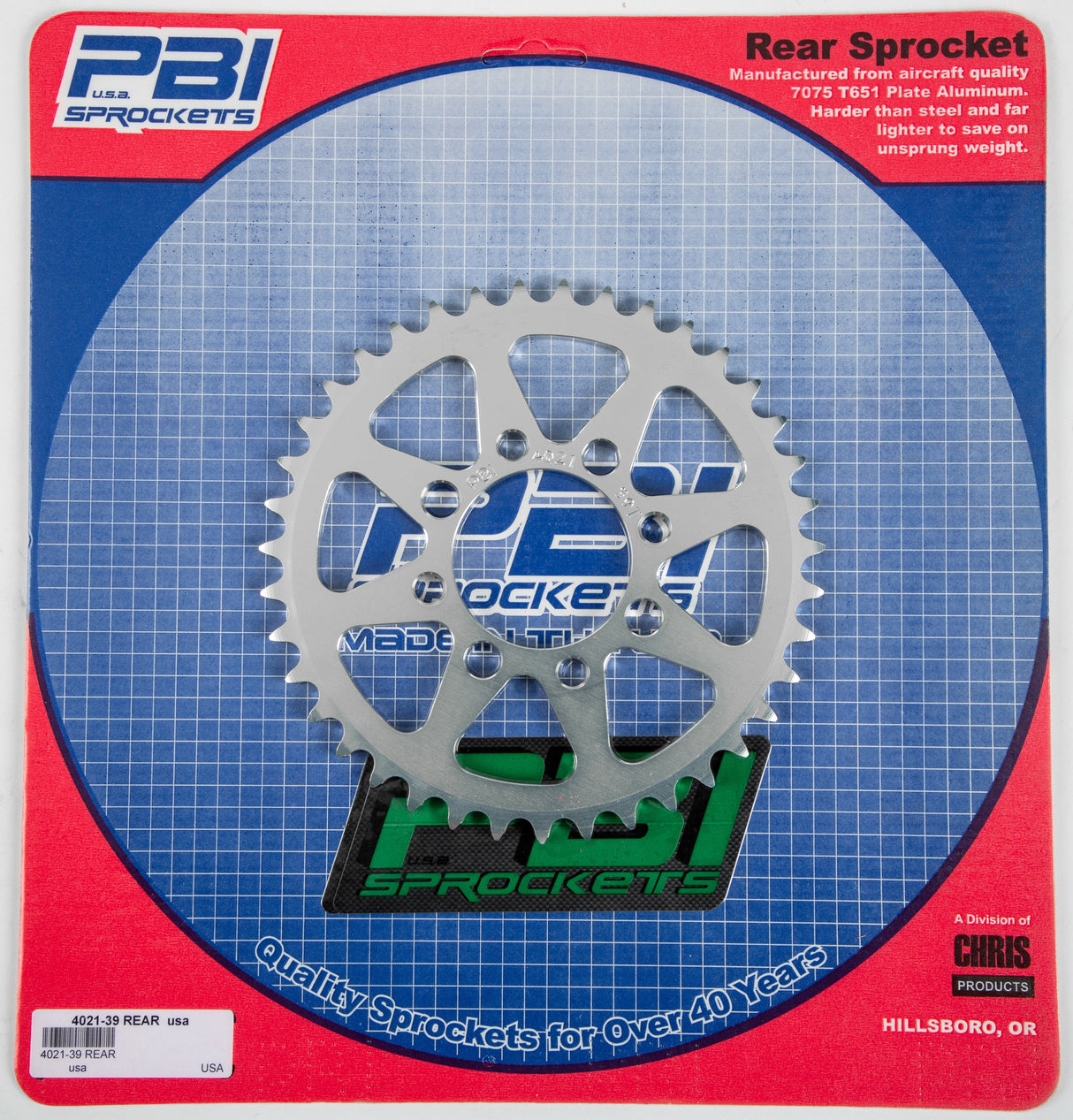 PBIRear Sprocket Aluminum 39t-420 Kaw/Suz4021-39-1