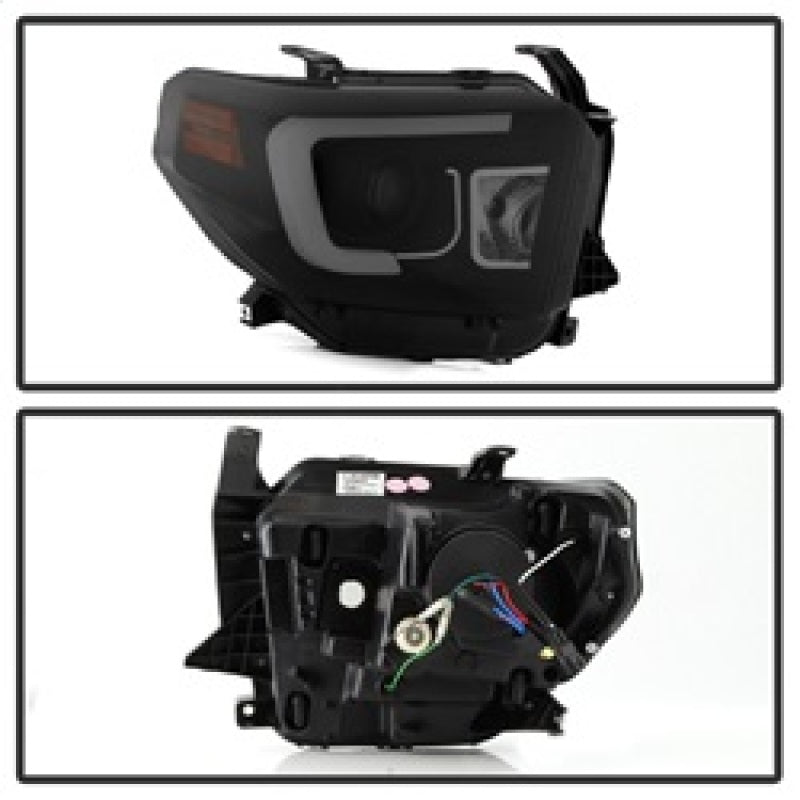 Spyder Toyota Tundra 2014-2016 Projector Headlights Light Bar DRL Black Smoke PRO-YD-TTU14-DRL-BSM 5080165