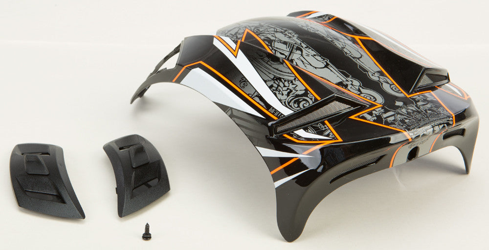 GMAX Gm-69 Top Vent Full Set Mayhem Black/Silver/Hi-Vis Orange G069022