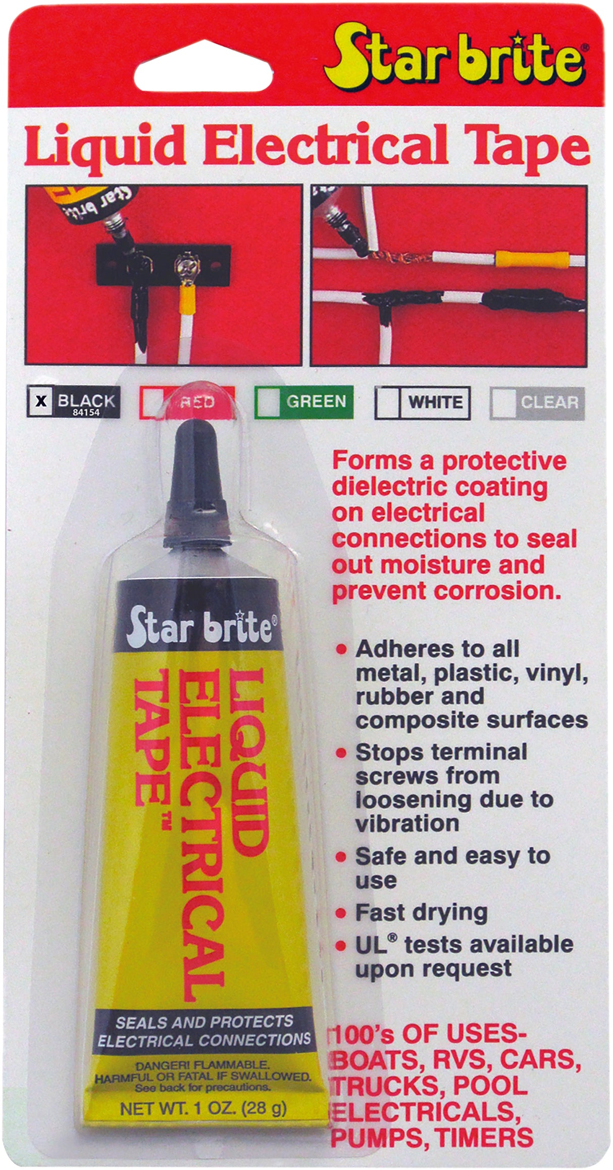STAR BRITE Liquid Electrical Tape Black 1 Oz 84154