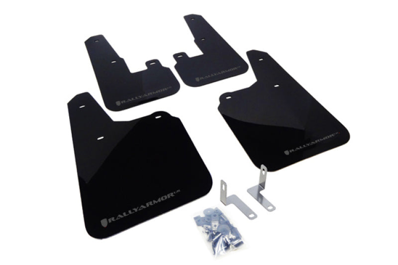 Rally Armor 10-14 Subaru Outback Black UR Mud Flap w/ Grey Logo MF16-UR-BLK/GRY