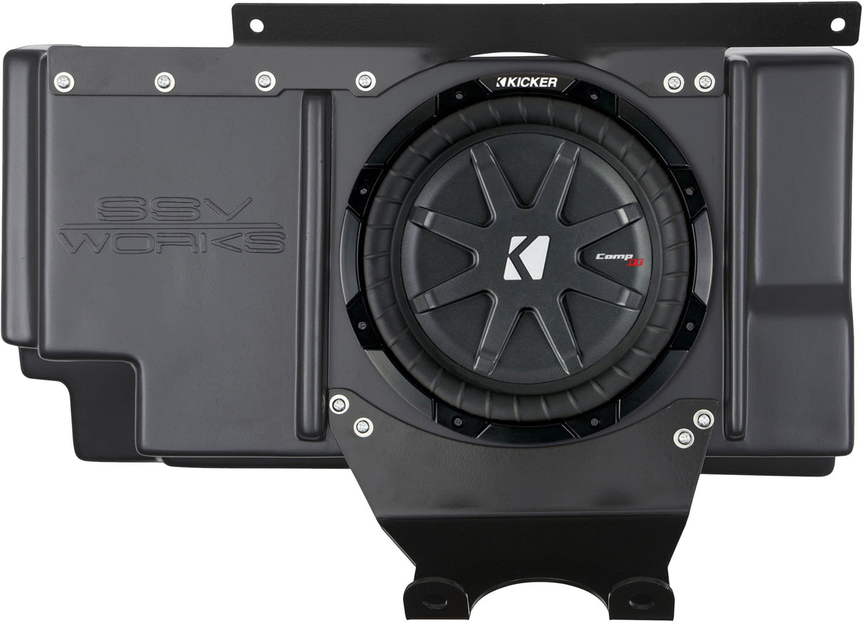 SSV WORKS Behind Seat 10" Kicker Sub Pol RZ3-BSSB10-K
