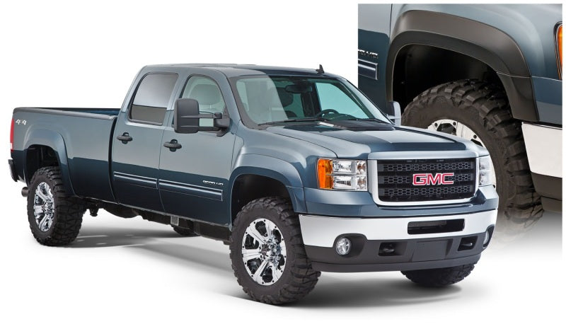 Bushwacker 07-13 GMC Sierra 1500 Fleetside Extend-A-Fender Style Flares 4pc 69.3in Bed - Black 40954-02