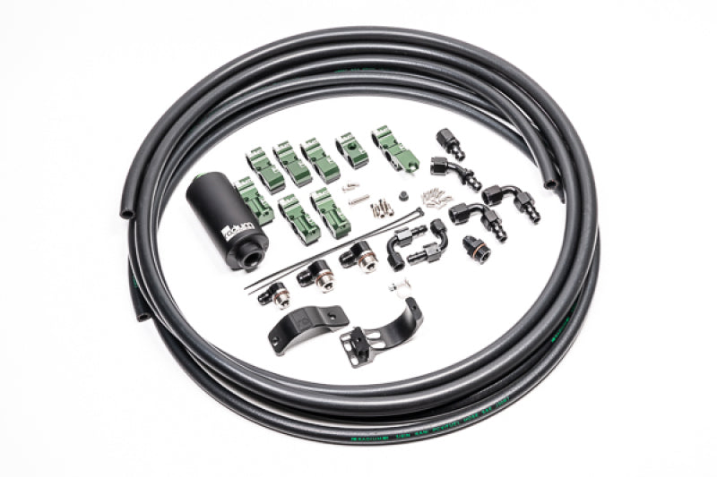 Radium Engineering Late Nissan Fuel Hanger Plumbing Kit Microglass Filter 20-0702-05