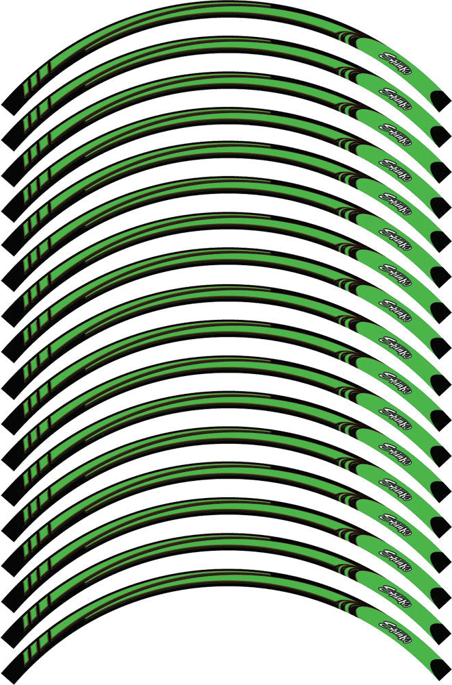 RASCAL GRAFIK Wheel Stripe Kit Grn Shinko RA38840
