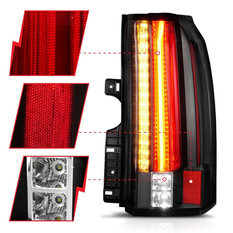 ANZO 2015-2017 GMC Yukon/Yukon XL LED Taillights Black 311275