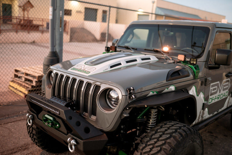 DV8 Offroad 18+ Jeep JL Heat Dispersion Hood - Primer Black HDMBJL-01