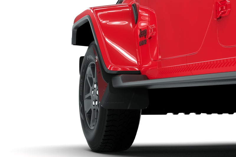 Rally Armor 19-22 Jeep Gladiator Black Mud Flap w/ Grey Logo MF84-BLK-GRY