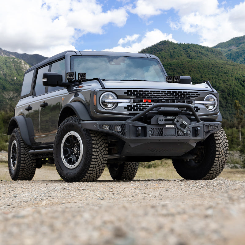 Go Rhino 21-24 Ford Bronco (2 and 4 Door) Rockline Full Width Bumper w/ Overrider Bar 331401T