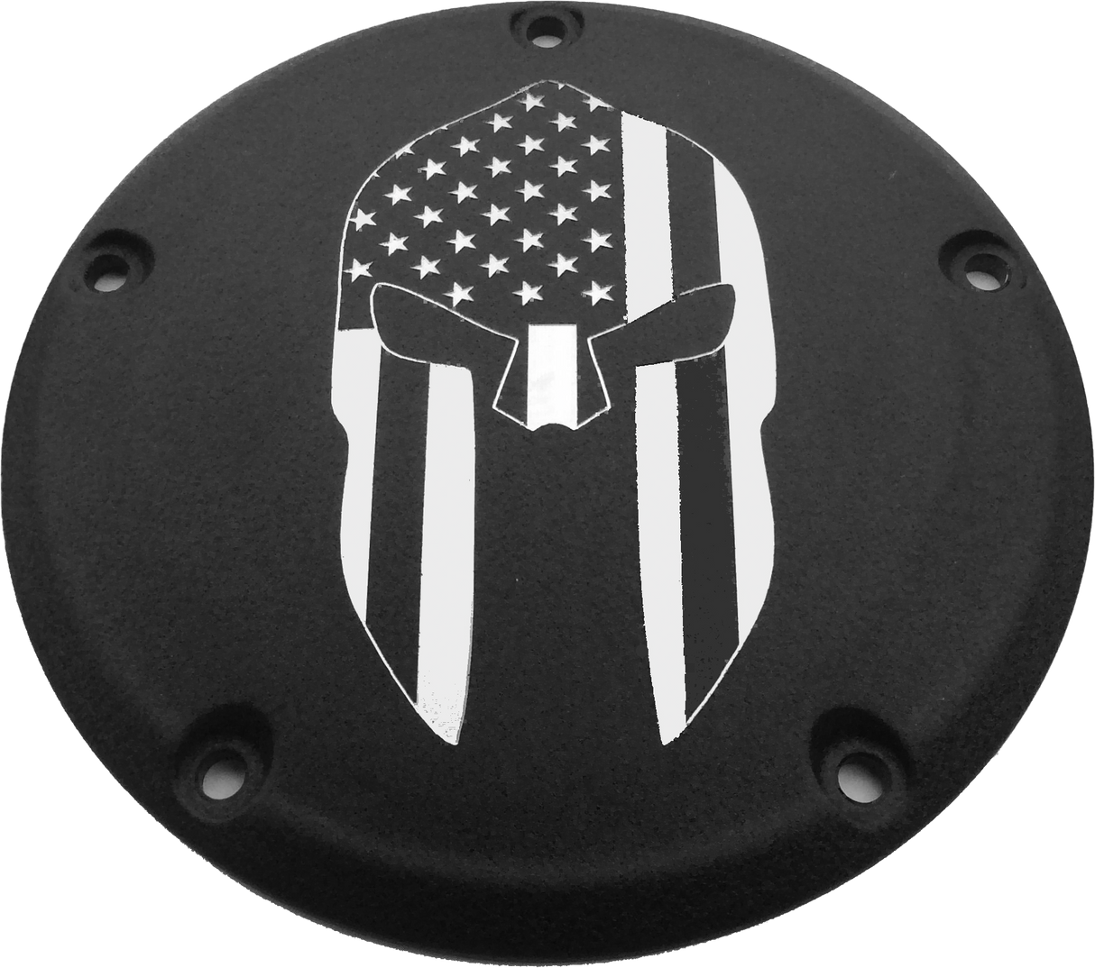 CUSTOM ENGRAVING 7 M8 Flt/Flh Derby Cover Spartain Black PATR20-46BG
