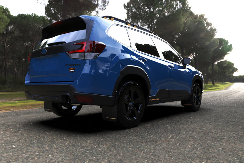 Rally Armor 2022 Subaru Forester (Incl. Wilderness) Black UR Mud Flap w/ Blue Logo MF82-UR-BLK/BL
