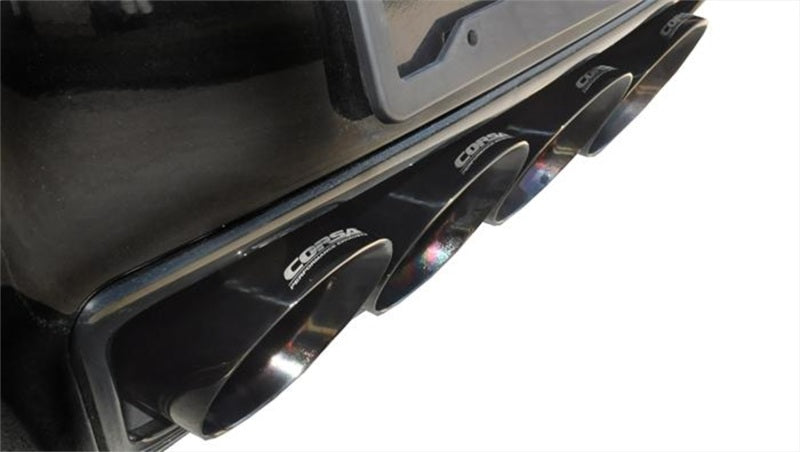 Corsa 2015 Chevy Corvette Z06 3in Axle Back Exhaust, Black Quad 4.5in Tip (Xtreme) 14766BLK