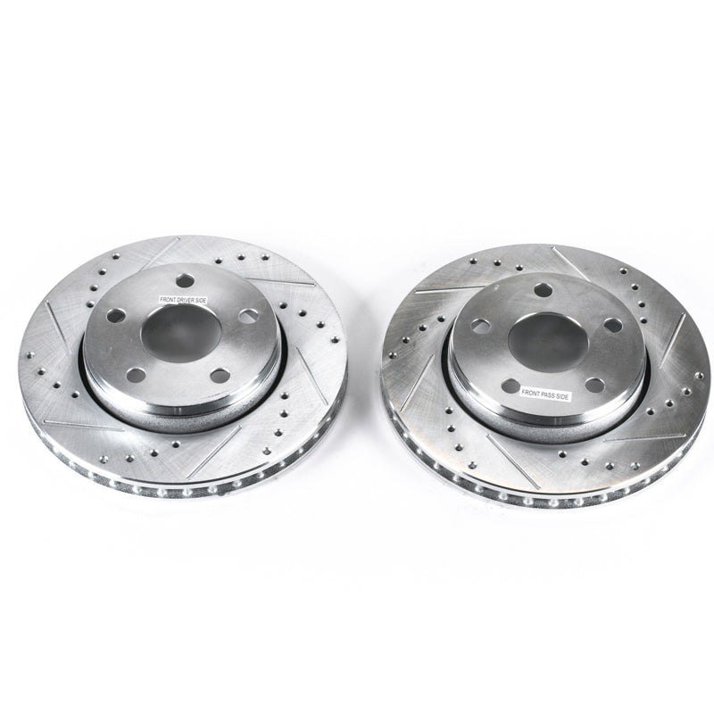 Power Stop 07-17 Jeep Wrangler Front Evolution Drilled & Slotted Rotors - Pair AR8780XPR