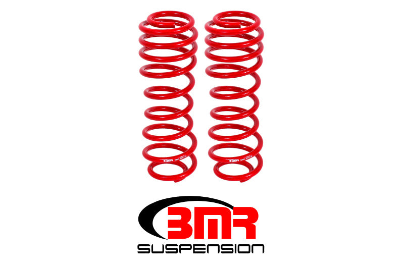 BMR 05-14 S197 Mustang GT/GT500 Rear Performance/Drag Lowering Springs - Red SP012R