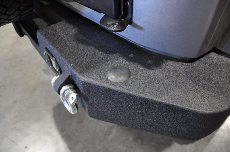 DV8 Offroad 07-18 Jeep Wrangler JK Full Length Rear Bumper w/ Light Holes RBSTTB-11